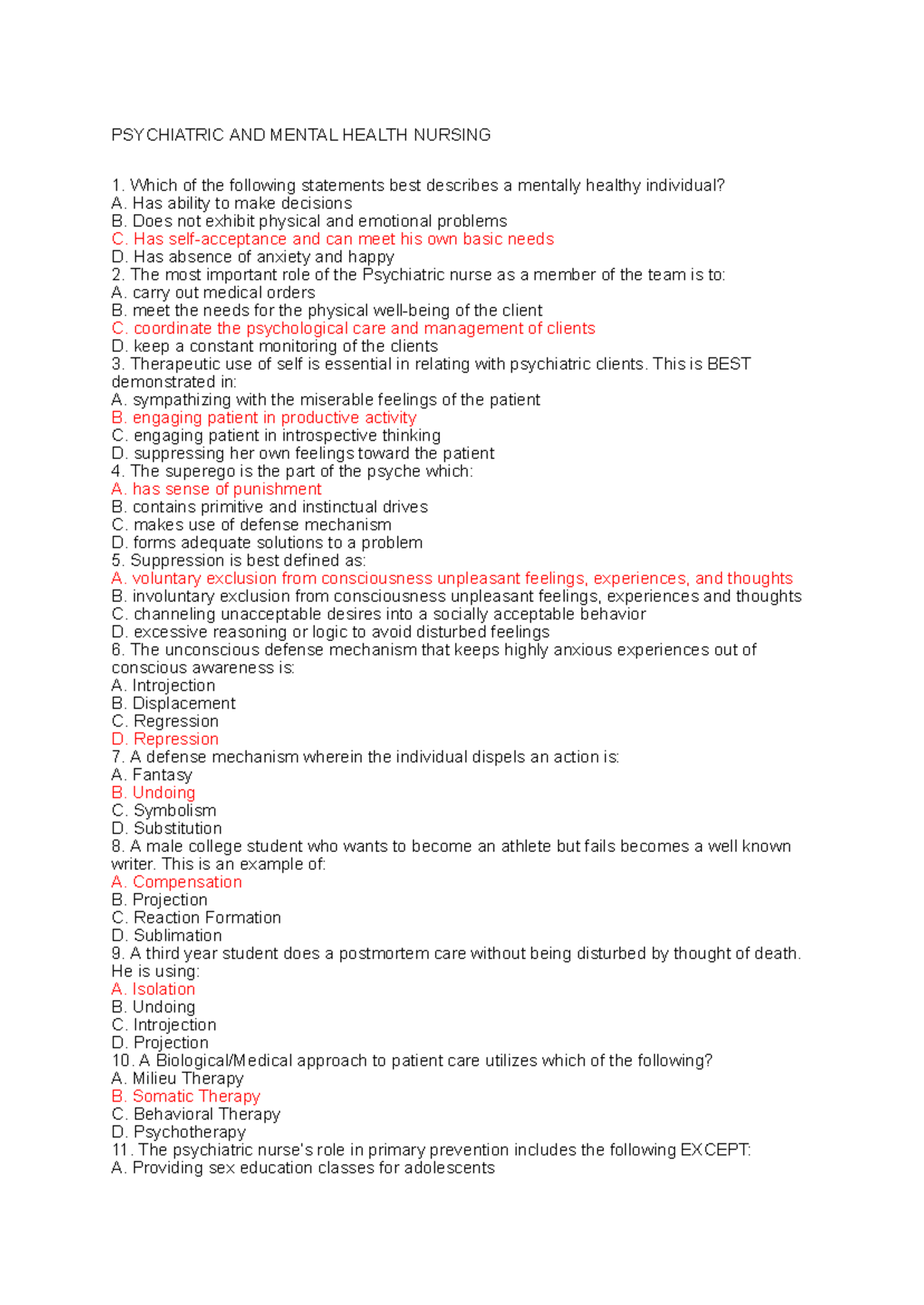 PSY- Reviewer: Key Concepts in Psychiatric & Mental Health Nursing ...