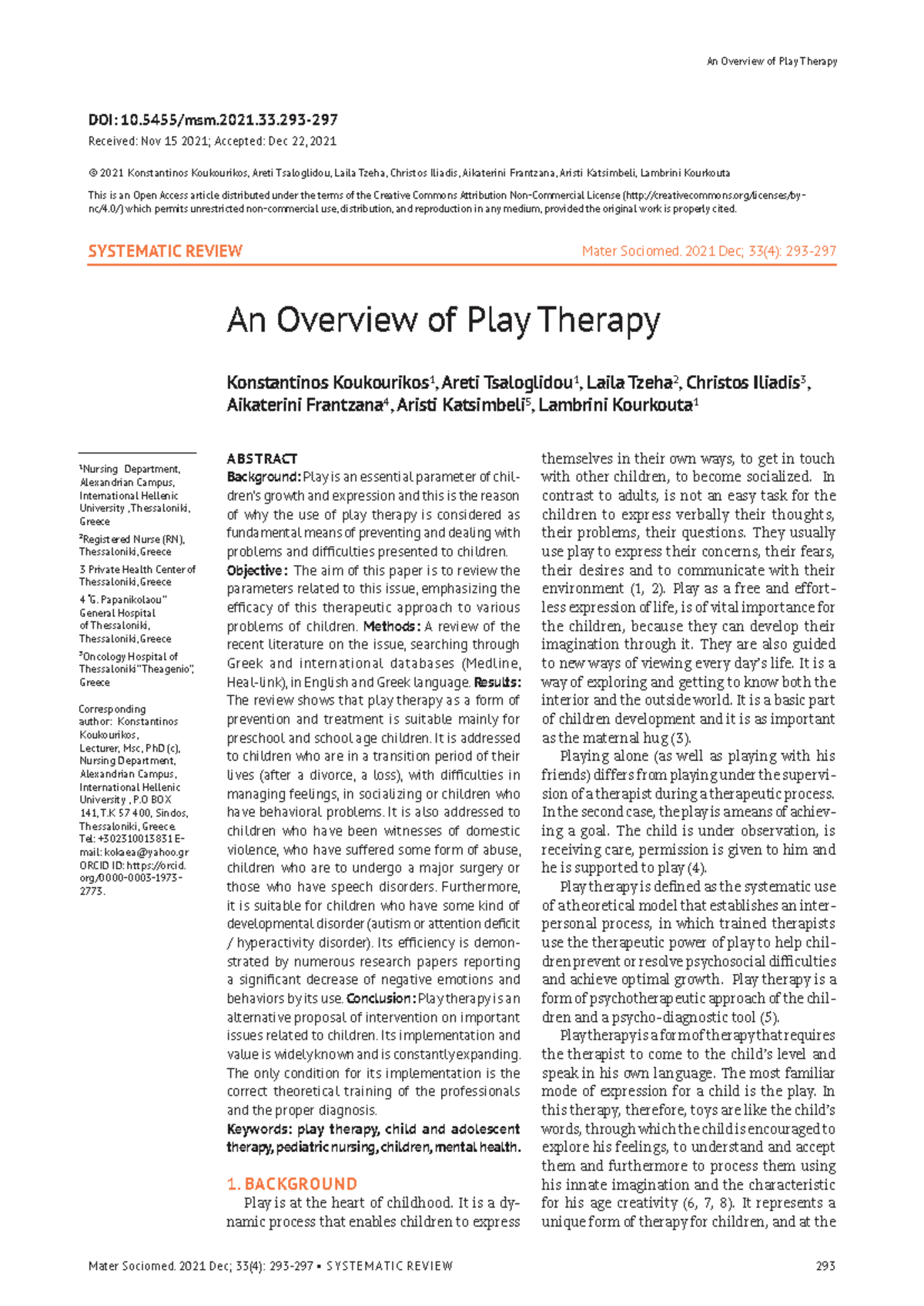 An Overview of Play Therapy: Efficacy & Applications in Child ...