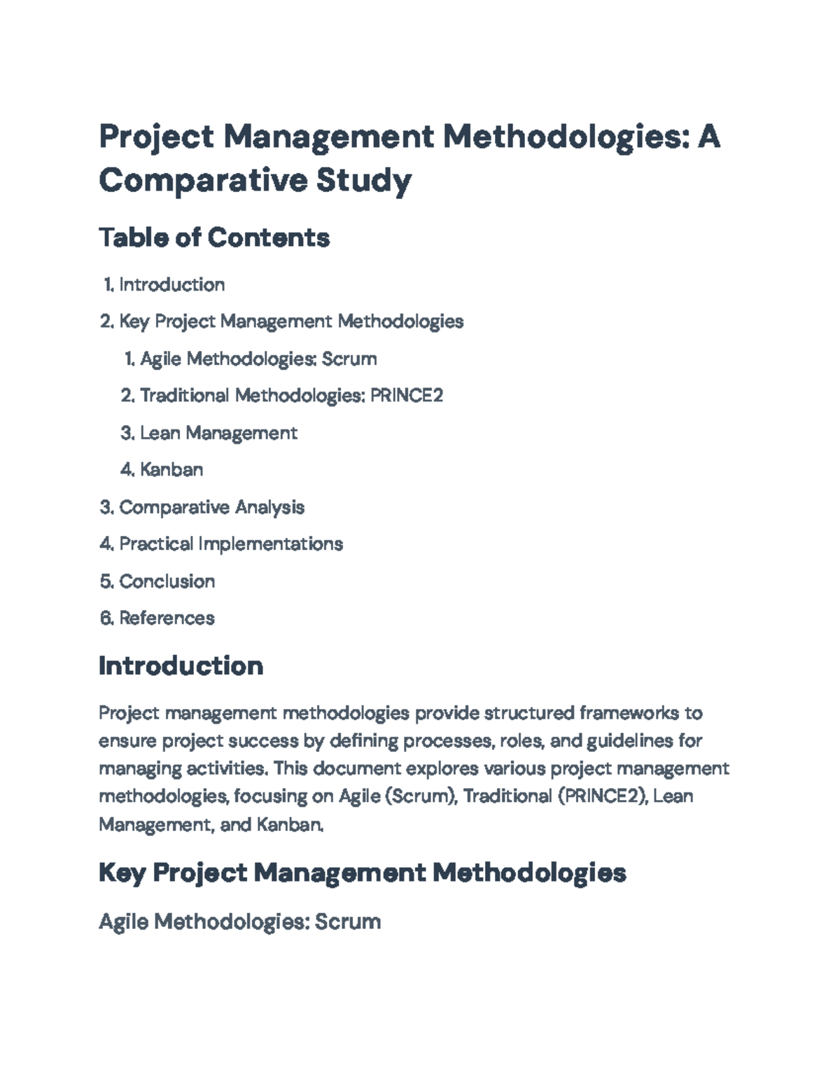 Comparative Study of Project Management Methodologies: Agile vs ...