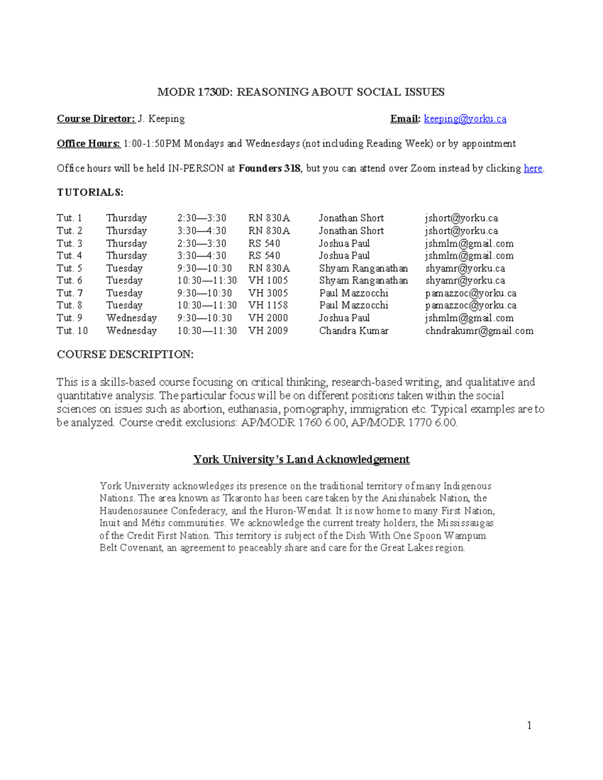 MODR 1730D: Syllabus for Reasoning About Social Issues (2024) - Studocu