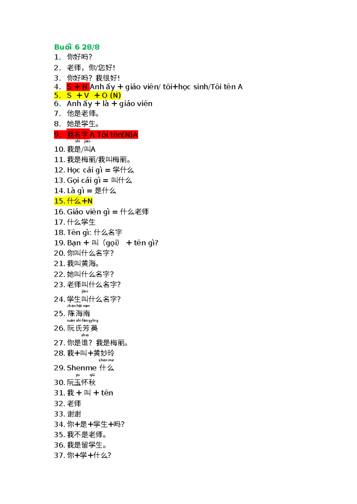 CB72-B9 - Tiếng Trung Căn Bản cho Người Mới Học - Studocu
