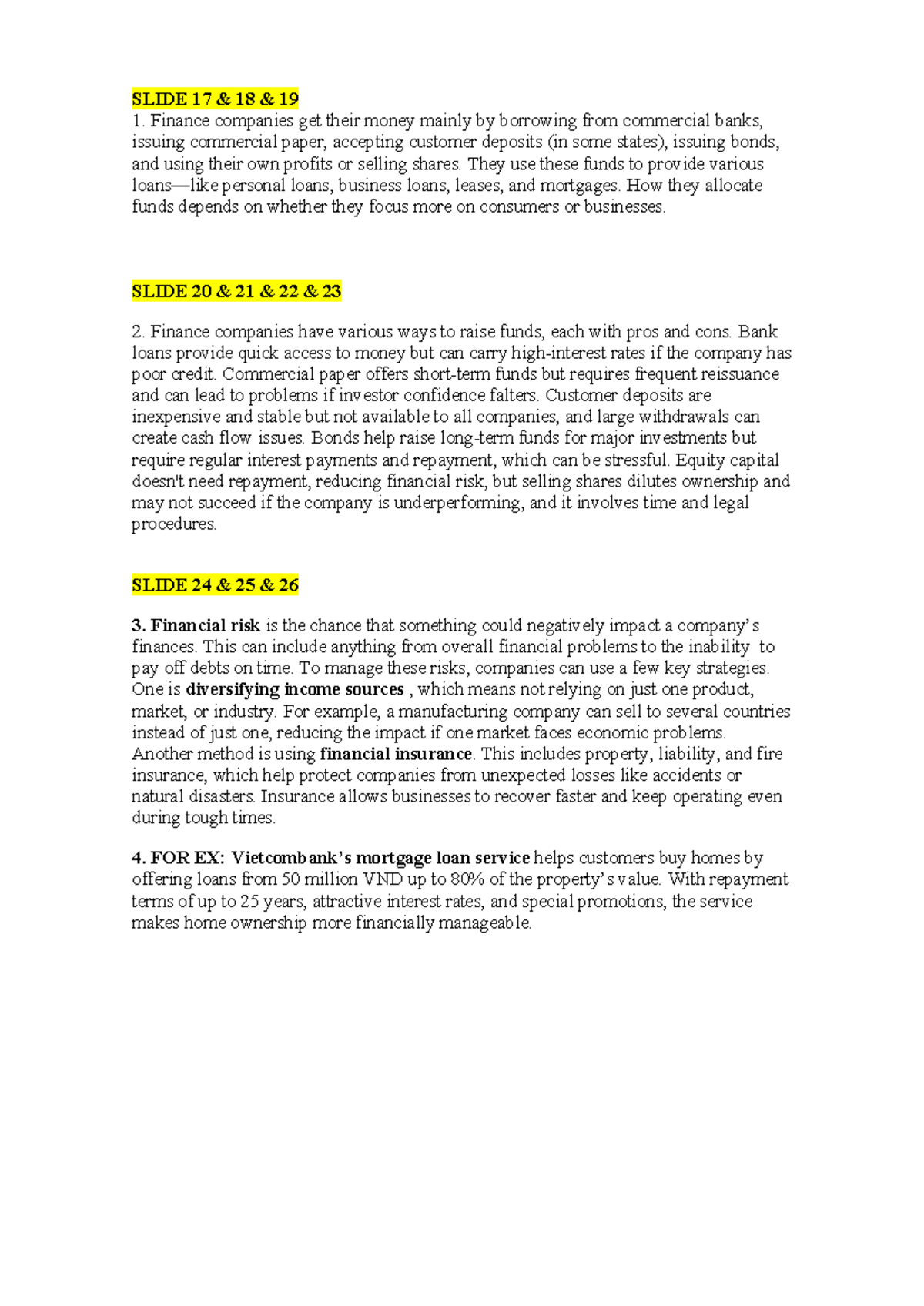 P3 script: finance companies and their funding strategies - Studocu