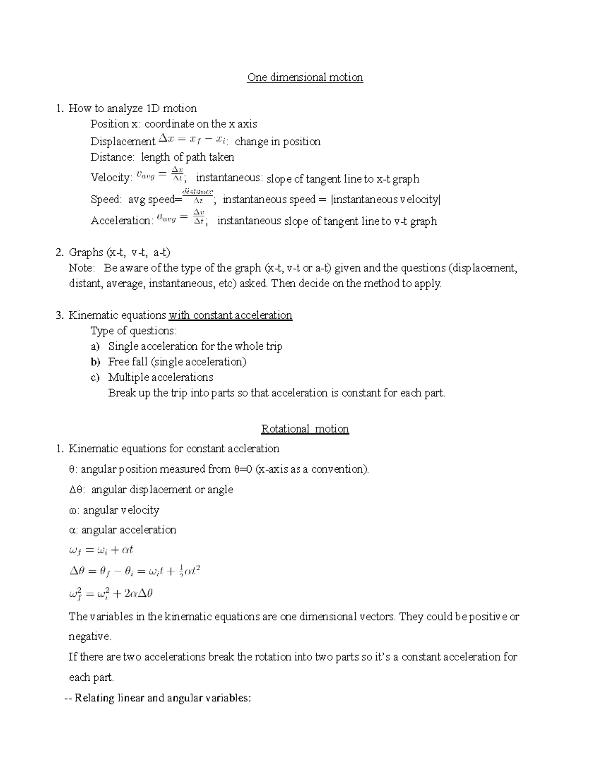 Phys 204 Final Exam Formula Sheet: Mechanics & Trigonometric Identities ...