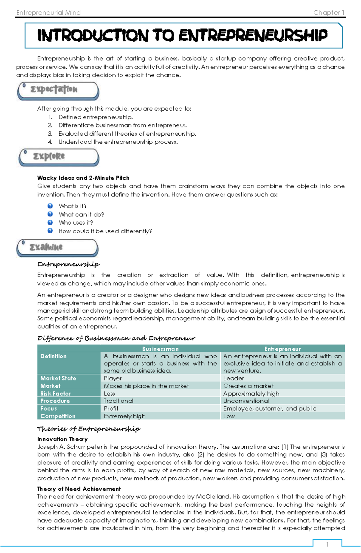 BA Entrep Mind C1: Key Concepts & Theories of Entrepreneurship - Studocu
