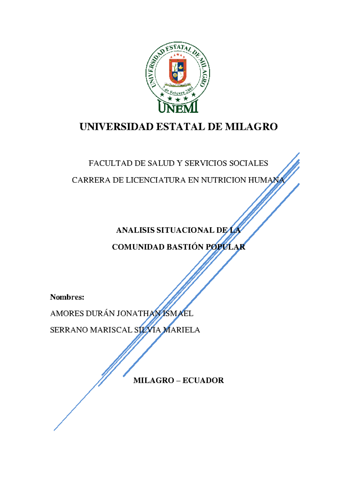 Análisis Situacional y Evaluación de Salud en Bastión Popular ASIS - Document Preview