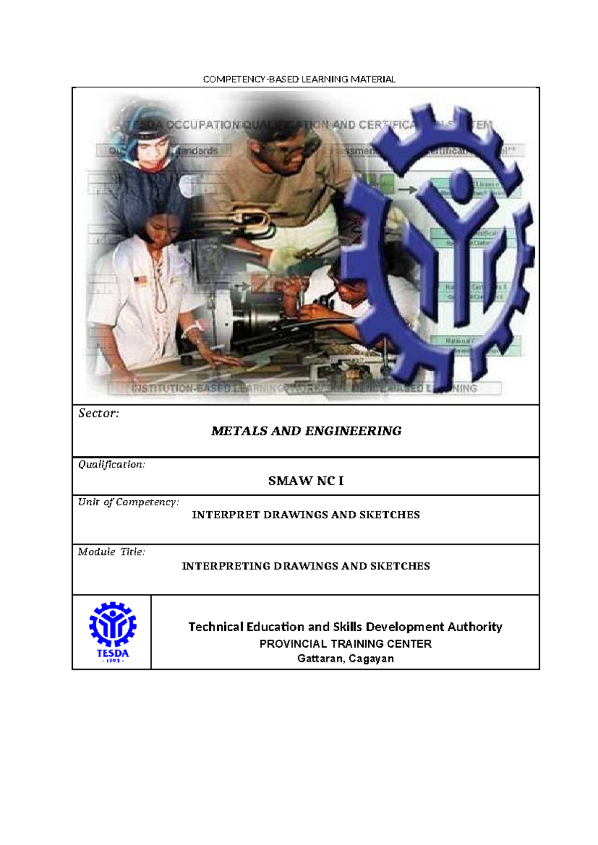 SMAW NC I Module: Interpreting Drawings and Sketches Guide - Studocu