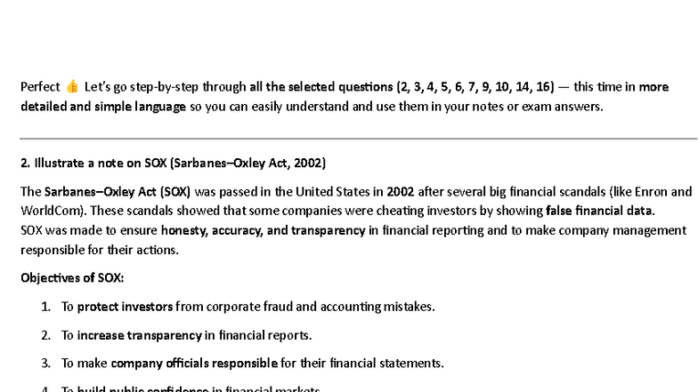 CSL 101: Detailed Notes on SOX Act, Electronic Banking, and Cyber Law ...