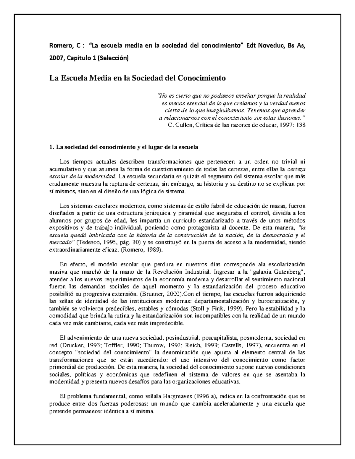 Capítulo 1: La Escuela Media en la Sociedad del Conocimiento (EDUC 101 ...