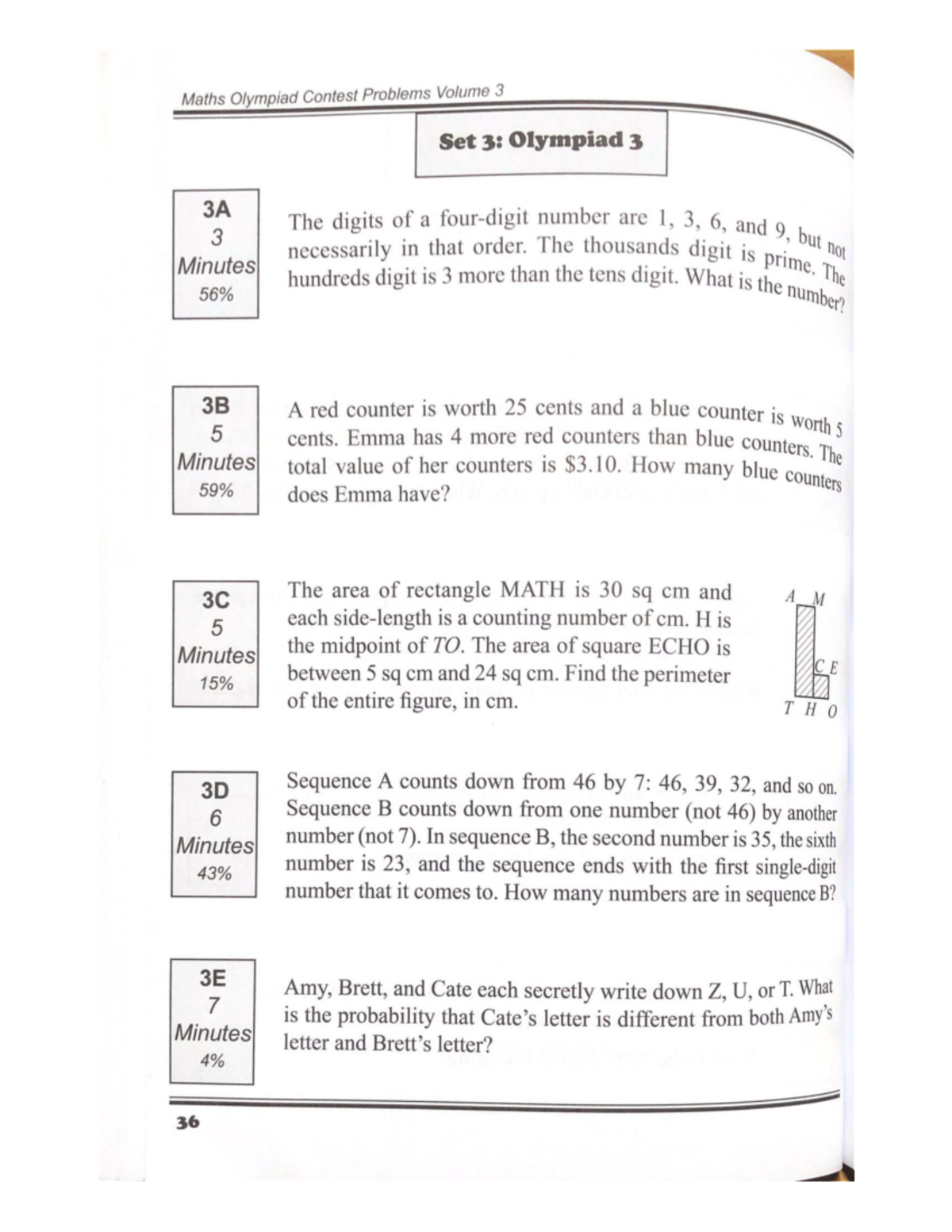 Maths Olympiad Contest Problems Volume 3: Set 3-6 Question Paper - Studocu