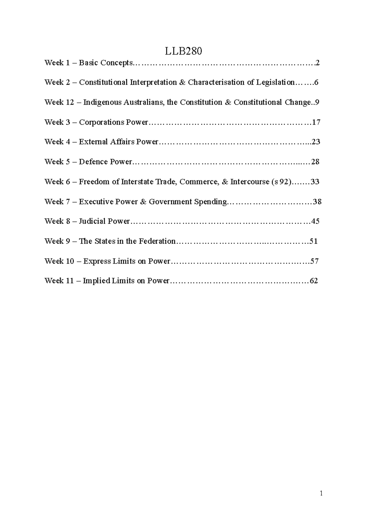 LLB Constitutional Law Final Exam Notes: Key Concepts and Sections ...
