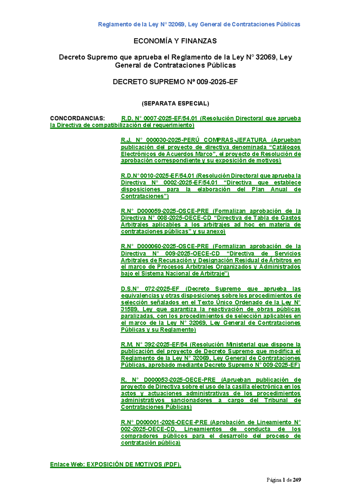 Reglamento de la Ley Nº 32069: Contrataciones Públicas Actualizado a ...