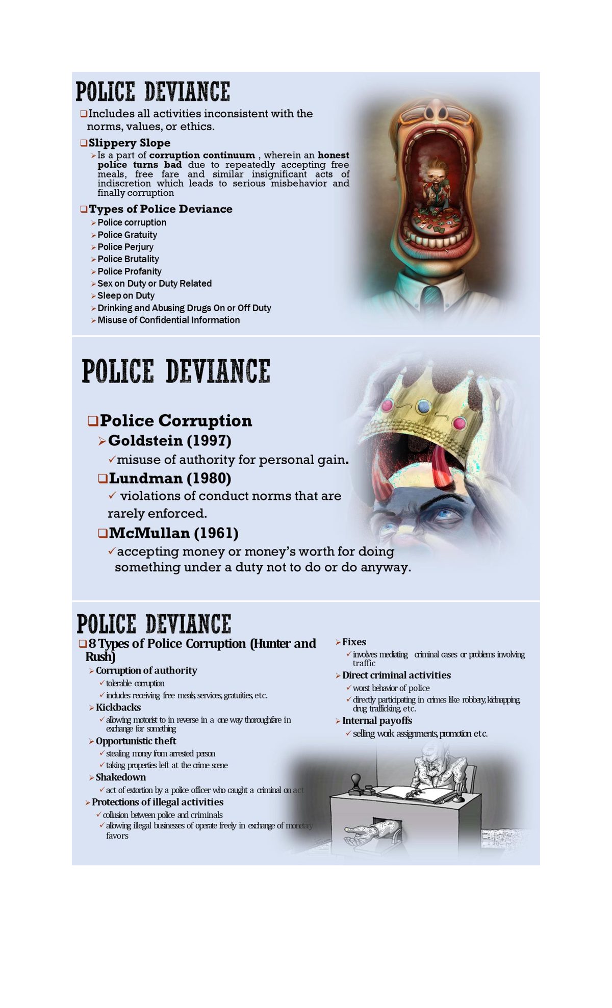 Lecture CRIM 104: Understanding Police Deviance and Corruption - Studocu
