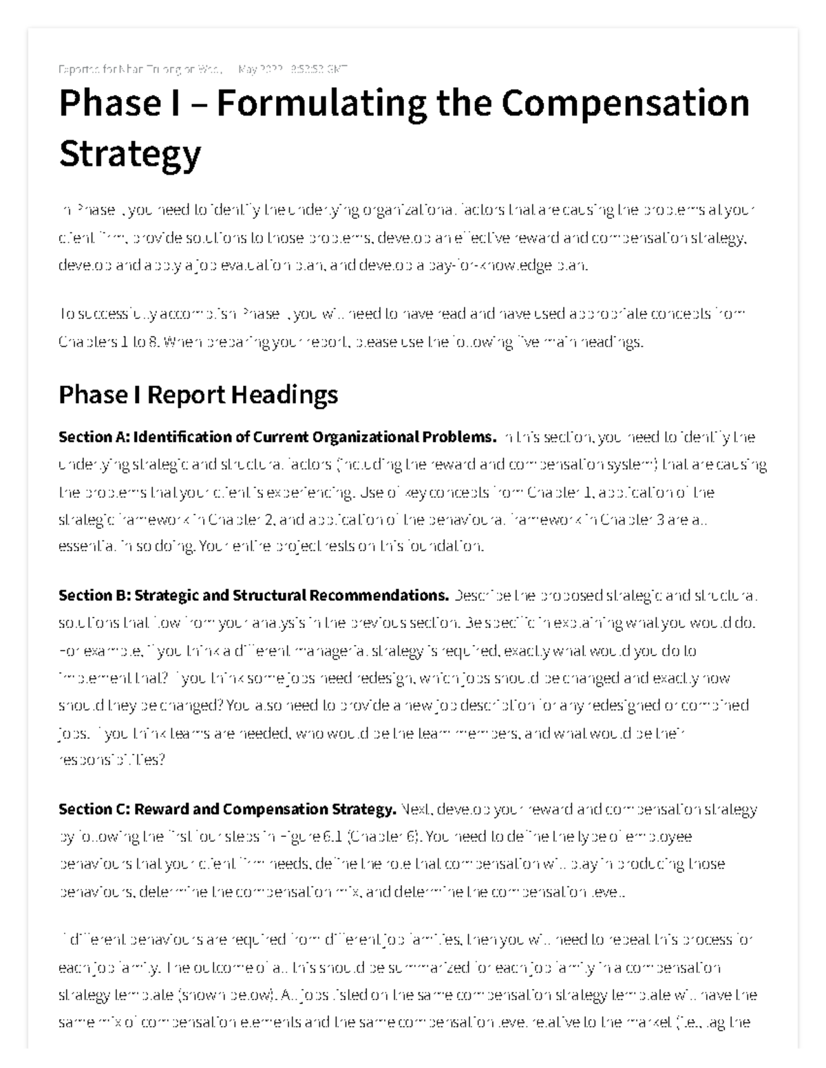 3. Phase I – Formulating the Compensation Strategy Top Hat - Exported ...
