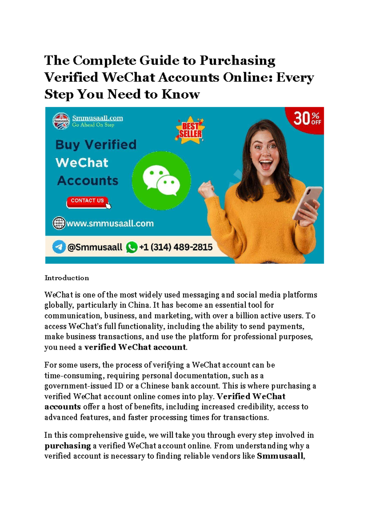 The Complete Guide to Purchasing Verified WeChat Accounts Online - Studocu