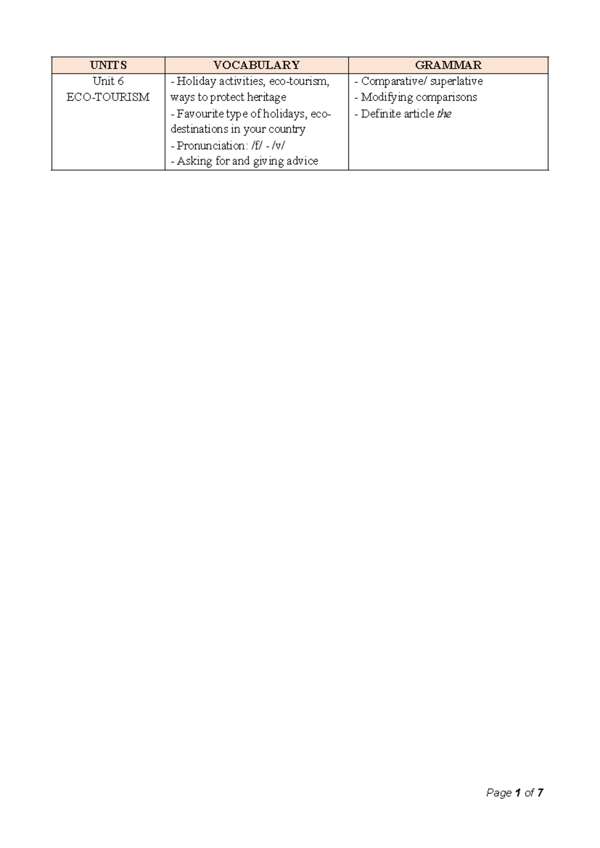 Bright 10 - Unit 6 Vocabulary & Grammar Test - Studocu