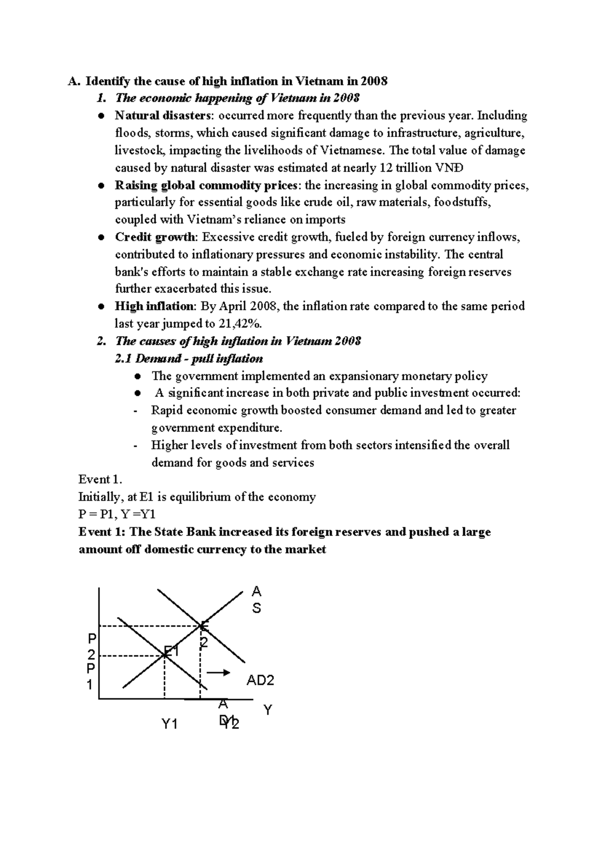 Case Study 2A: Causes of High Inflation in Vietnam 2008 - Studocu