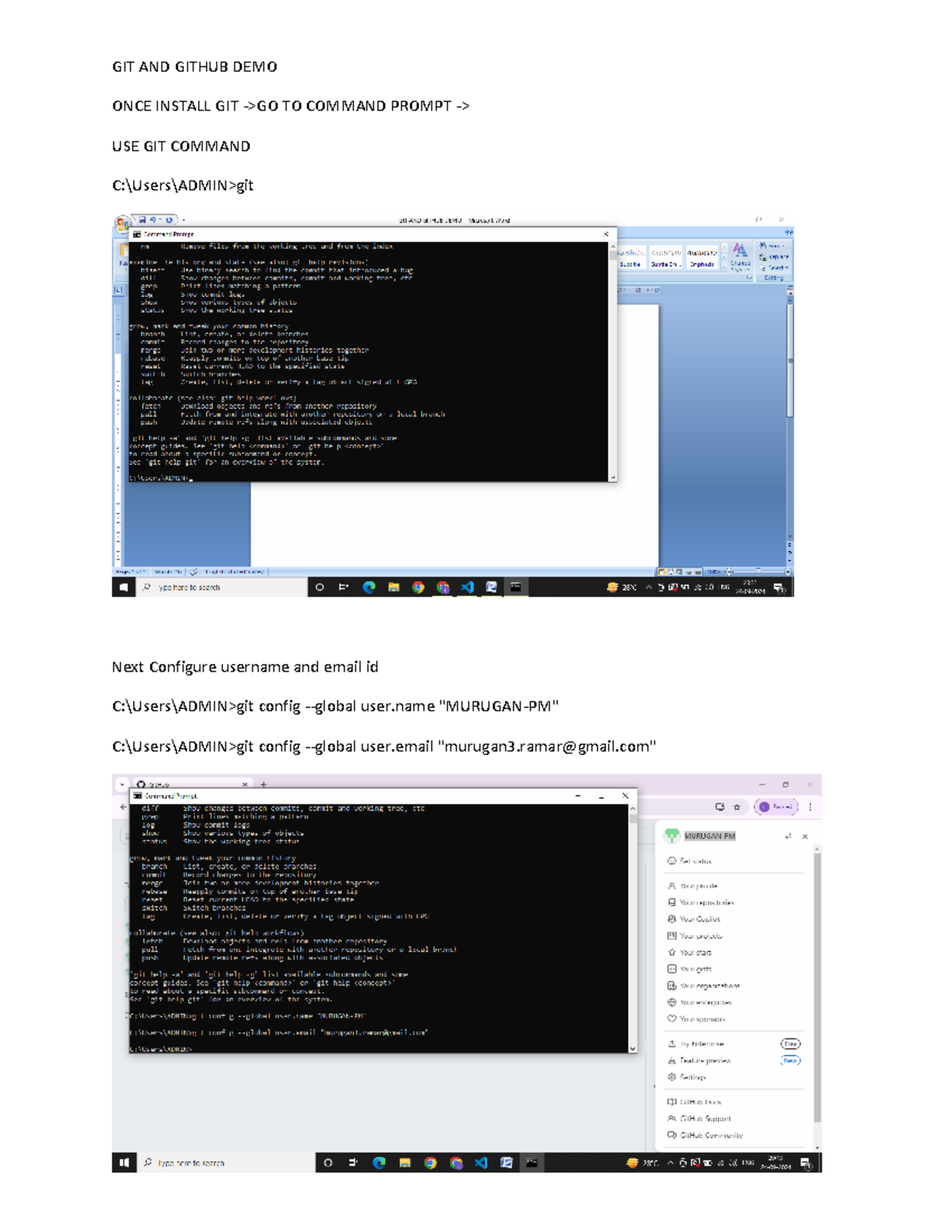 Github Demo - Will Help - GIT AND GITHUB DEMO ONCE INSTALL GIT ->GO TO ...