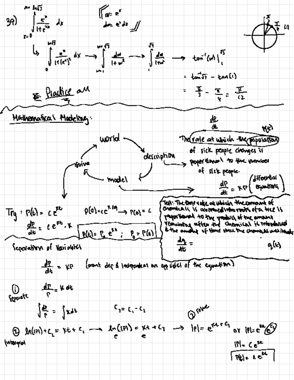 Calculus 21202 - review of u sub - intergrals - X= Int Fu =e 39) i doe ...