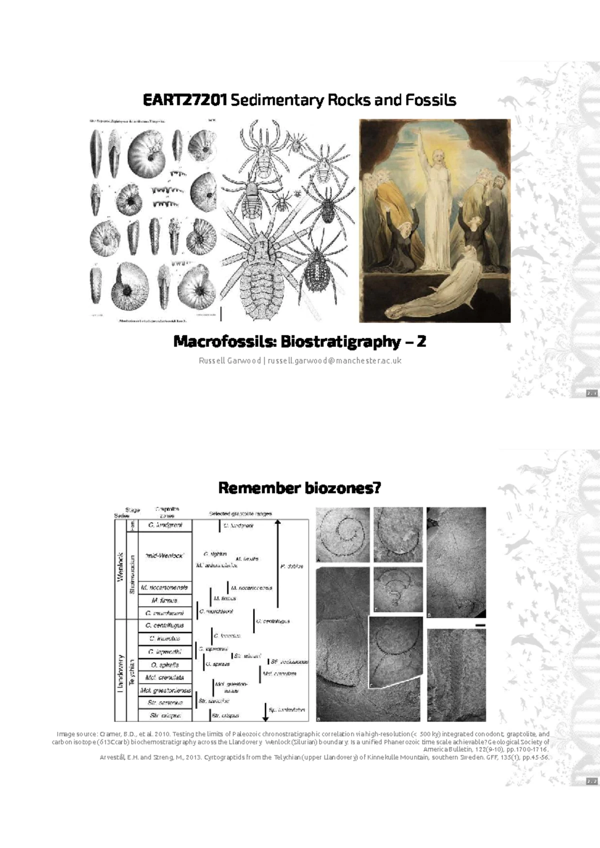 EART27201 Lecture Notes on Microfossils by Russell Garwood - Studocu