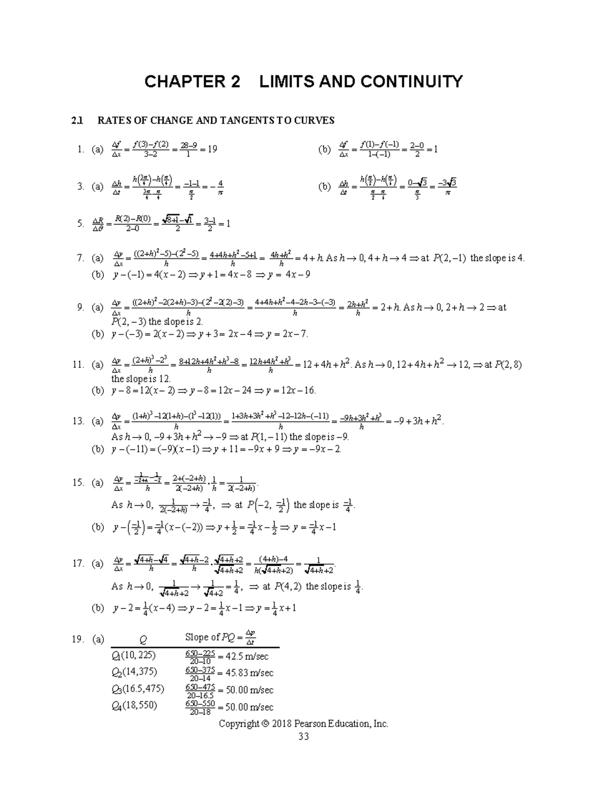 Math203 Final Exam Solutions: Chapter 2 Limits & Continuity - Studocu