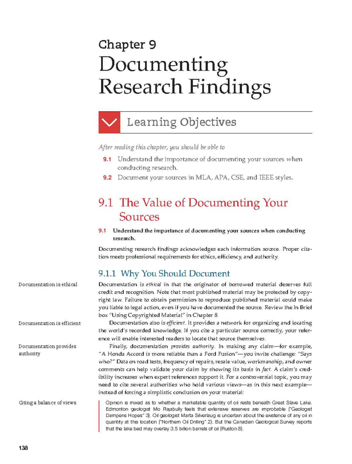 Chapter 9 - ####### 138 Chapter 9 Documenting Research Findings ...