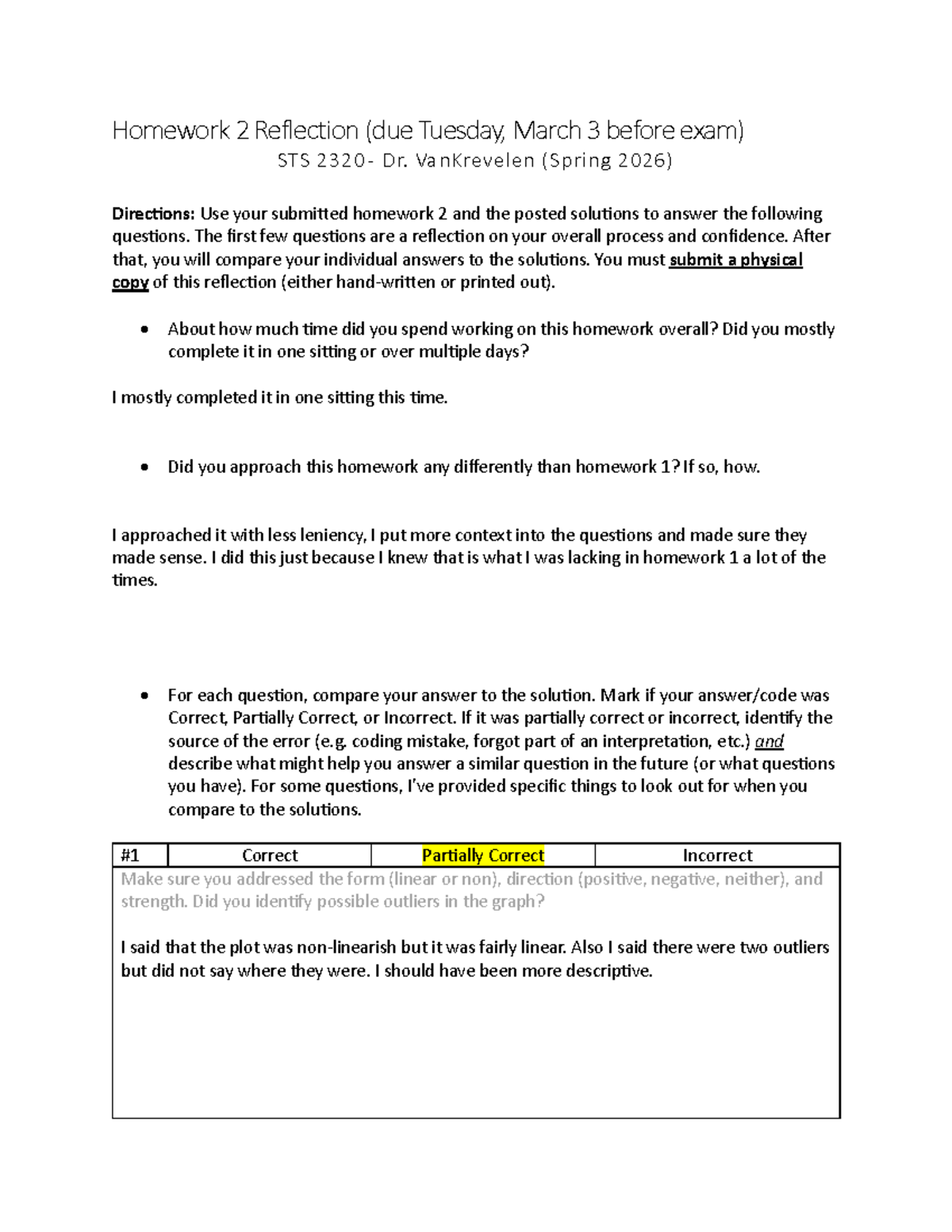STS 2320 Homework 2 Reflection - Spring 2026 - Studocu