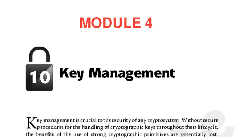 BIS703 Module 4: Key Management Fundamentals and Practices - Studocu