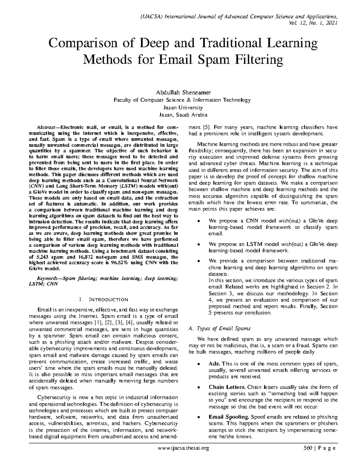 Paper 64-Comparison of Deep and Traditional Learning Methods - Vol. 12 ...