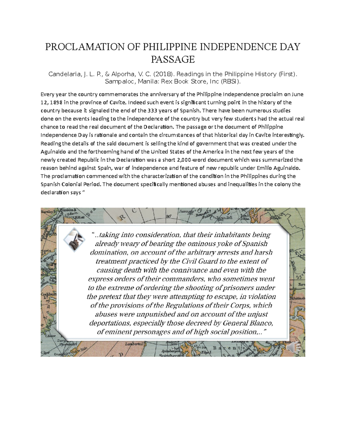 Philippine Independence Day Proclamation Passage: A Historical Overview ...