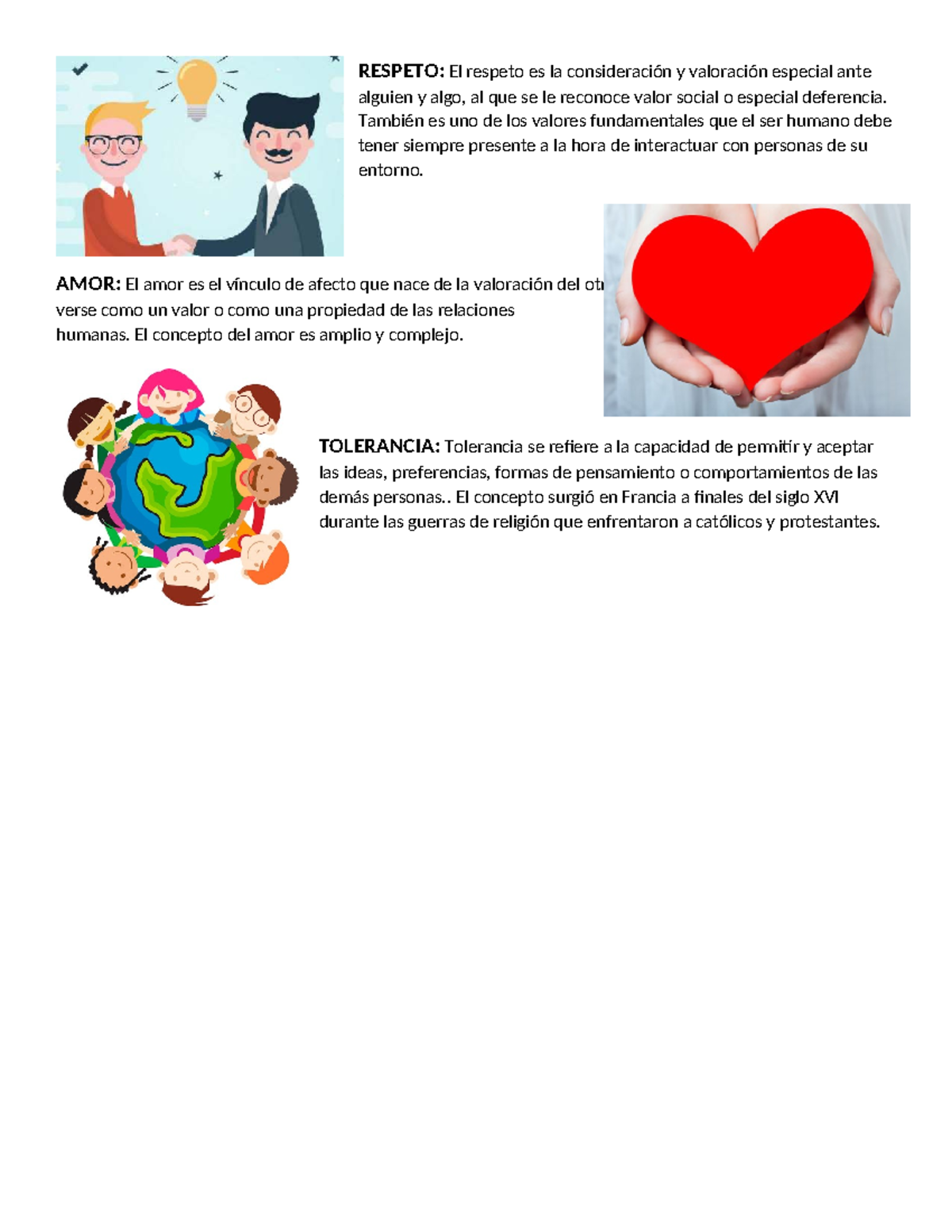 Valores Fundamentales: Respeto, Amor y Tolerancia en la Sociedad - Studocu, image size:1200x1553