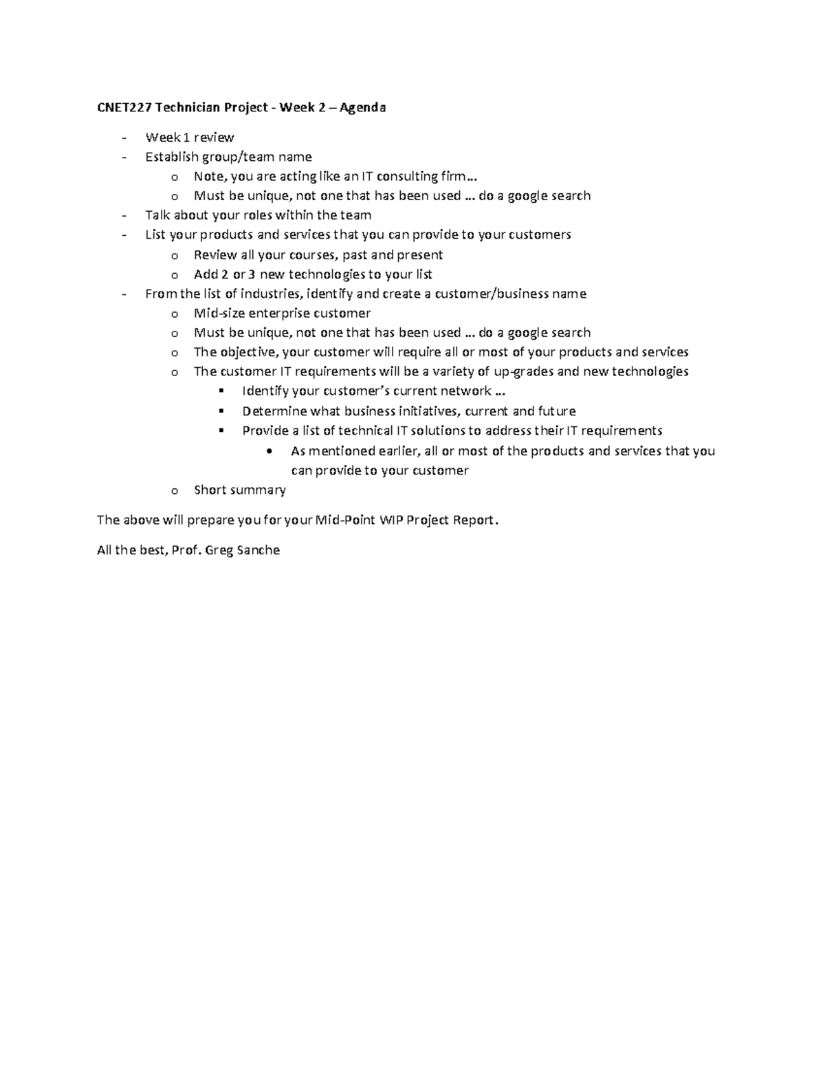 Week 2 Lecture Notes 1 - do it - CNET 227 Technician Project - Week 2 ...