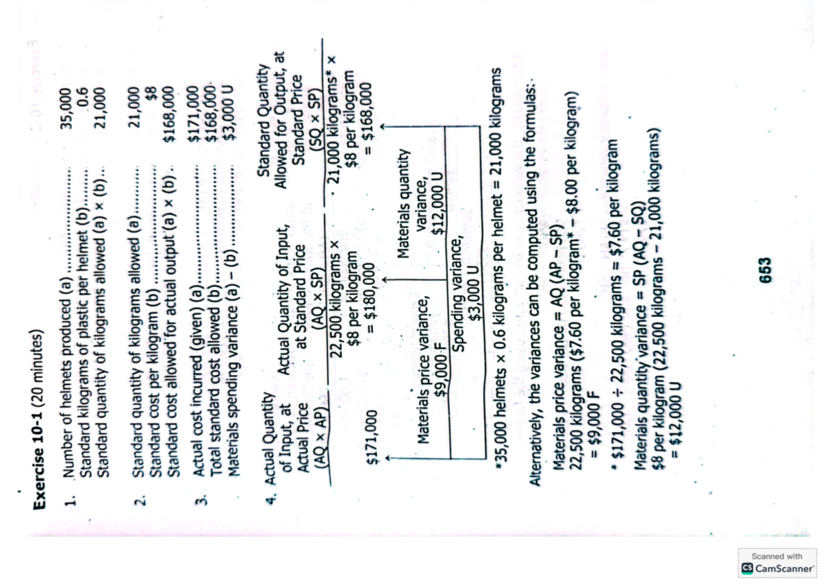 CMA Chapter 10: Variance Analysis Exercises and Problems - Studocu