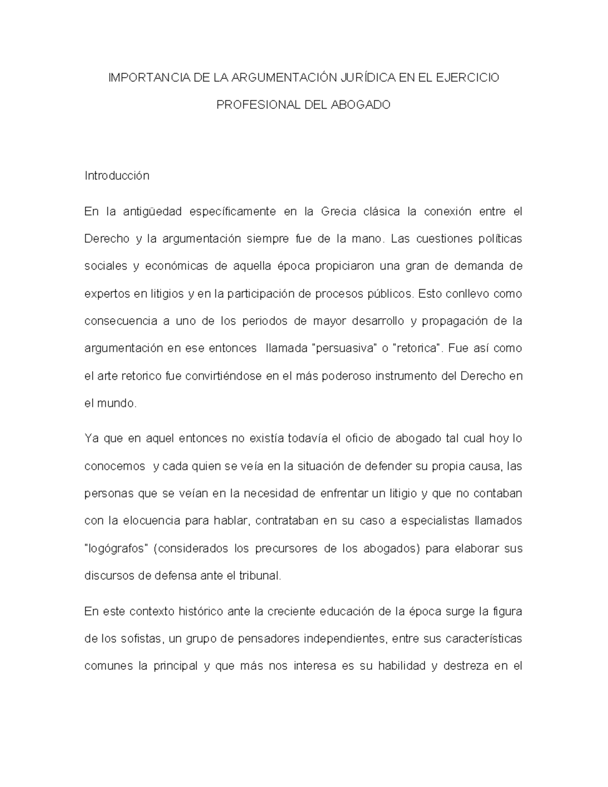 437504461 Importancia de la Argumentación Jurídica en el Ejercicio del ...