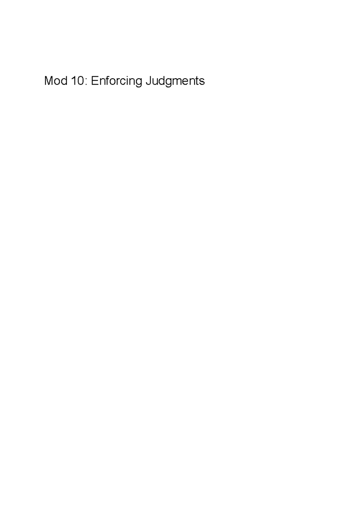 Civil Practice Mod 10: Understanding Judgment Enforcement in NSW - Studocu