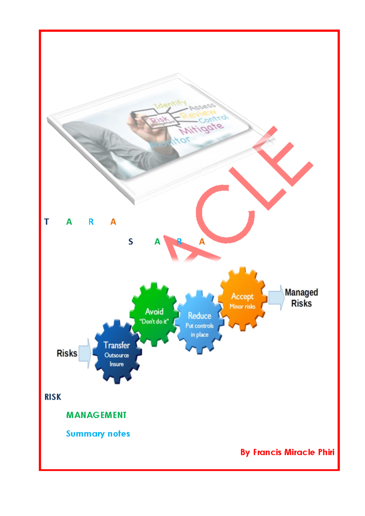 Final Exam - Revised Study Notes on Risk Management (BAC 4) - Studocu