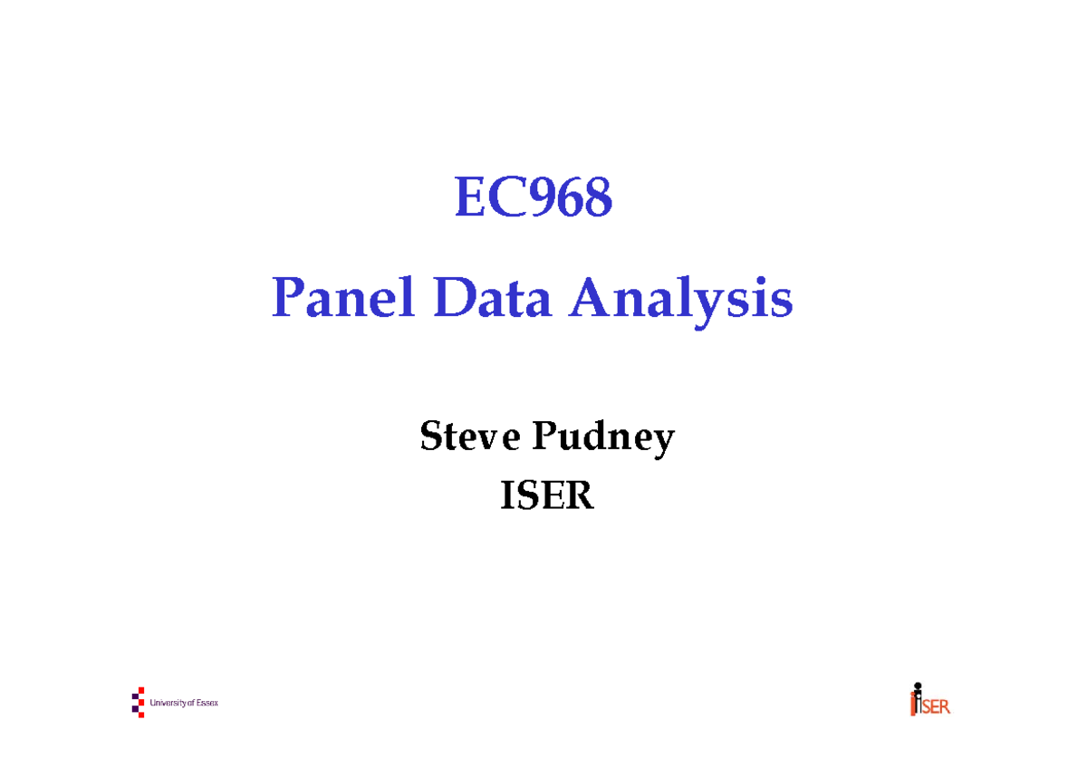 Econometrics 2 Final Exam Notes: Panel Data Analysis & Regression - Studocu