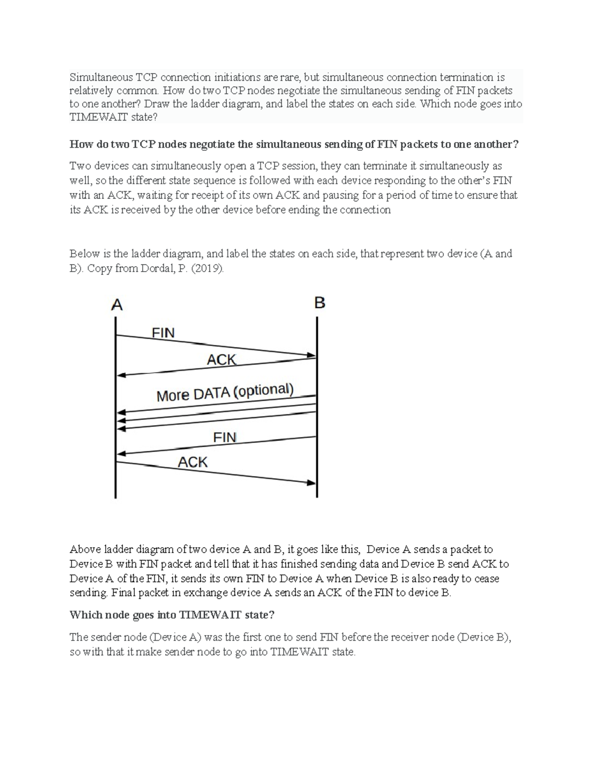 TCP Connection Termination Discussion Unit 7 Analysis - Studocu
