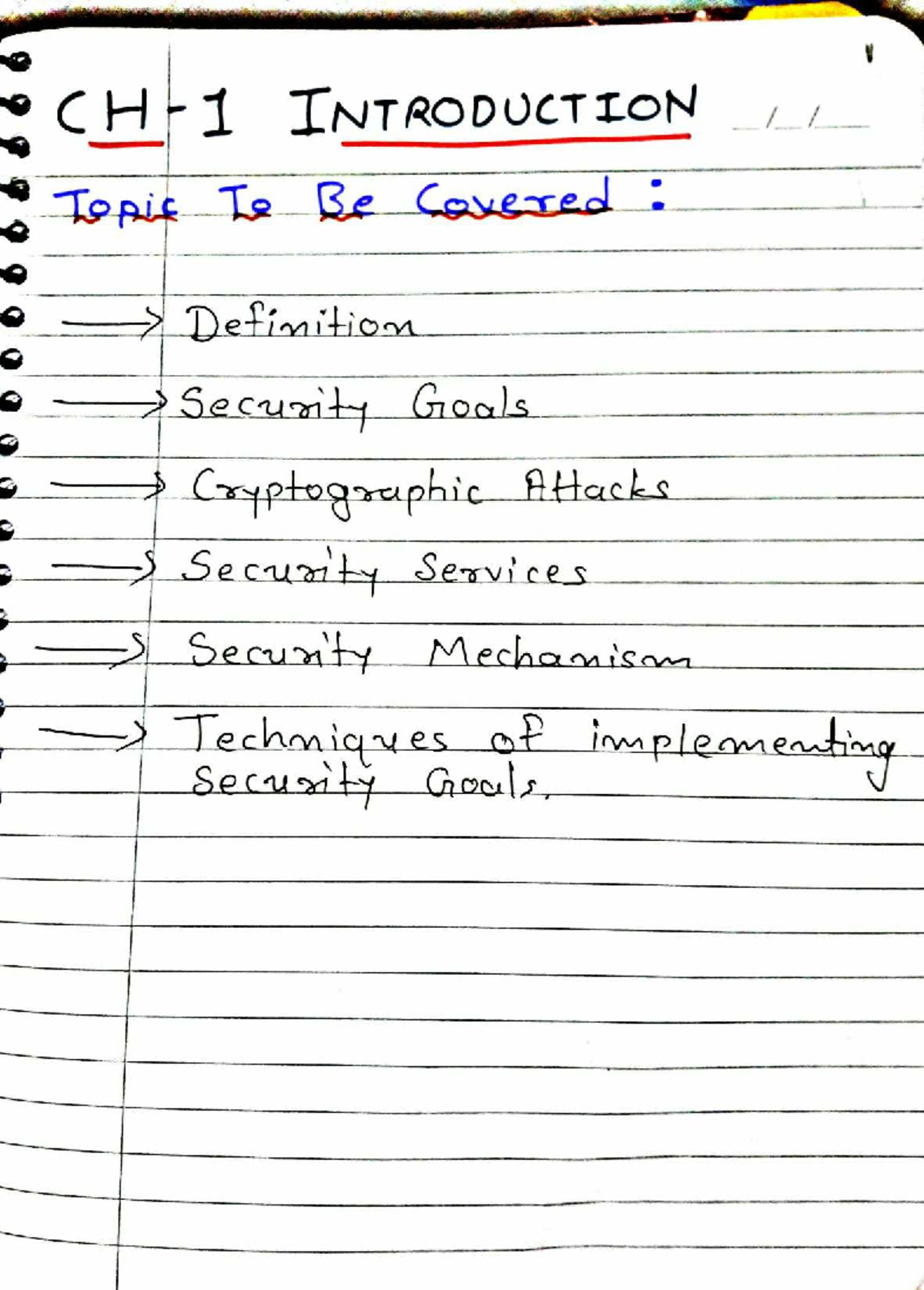 CRNS Ch-1 - Introduction to cryptography and security goals - Studocu