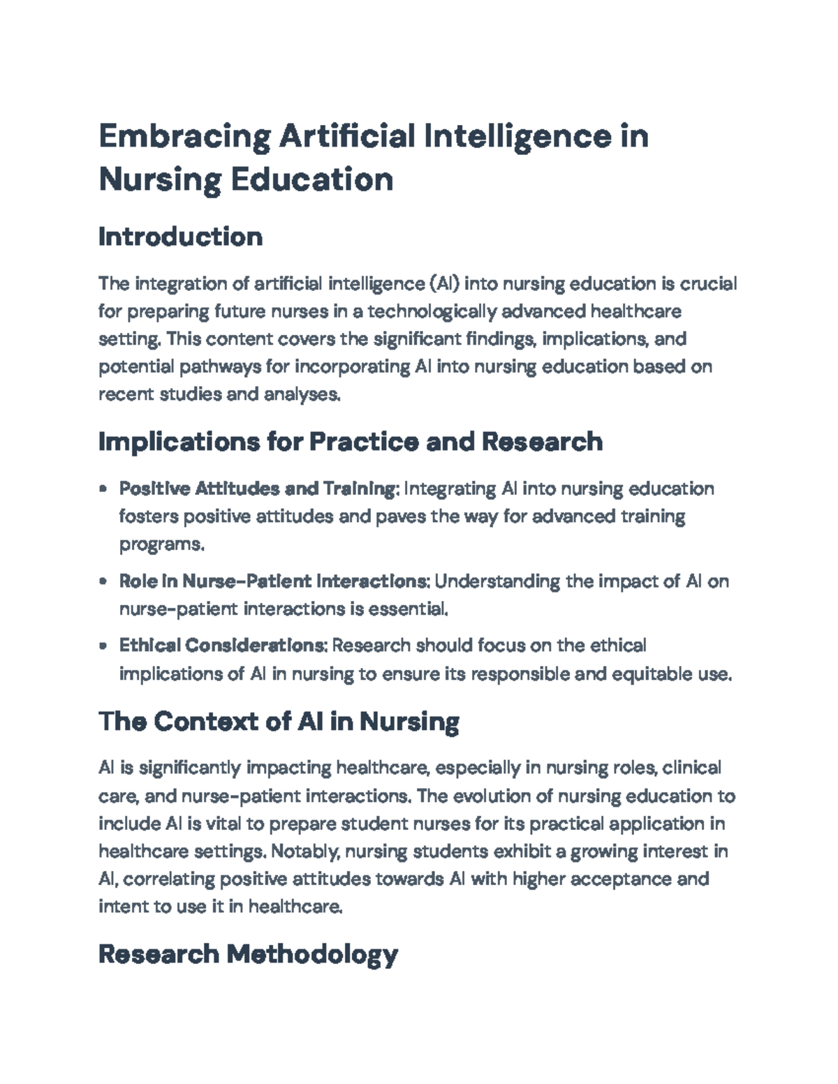 Integrating AI in Nursing Education: Preparing Future Nurses for ...