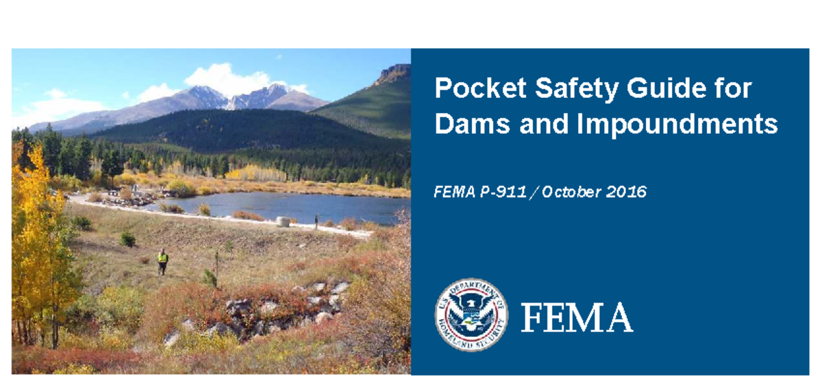 FEMA P-911 Pocket Safety Guide for Dams and Impoundments - Studocu