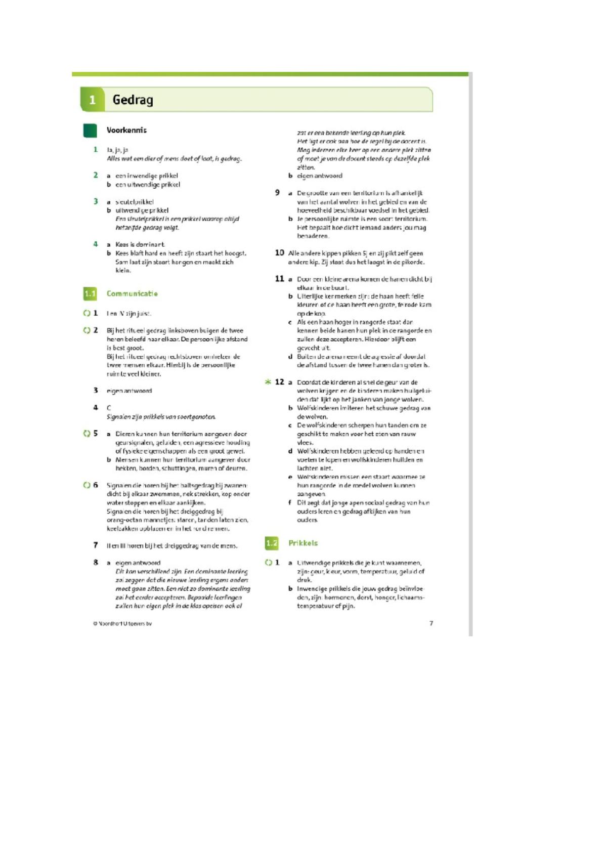 4H H1 Gedrag Studienotities en Concepten van Gedrag - Studeersnel