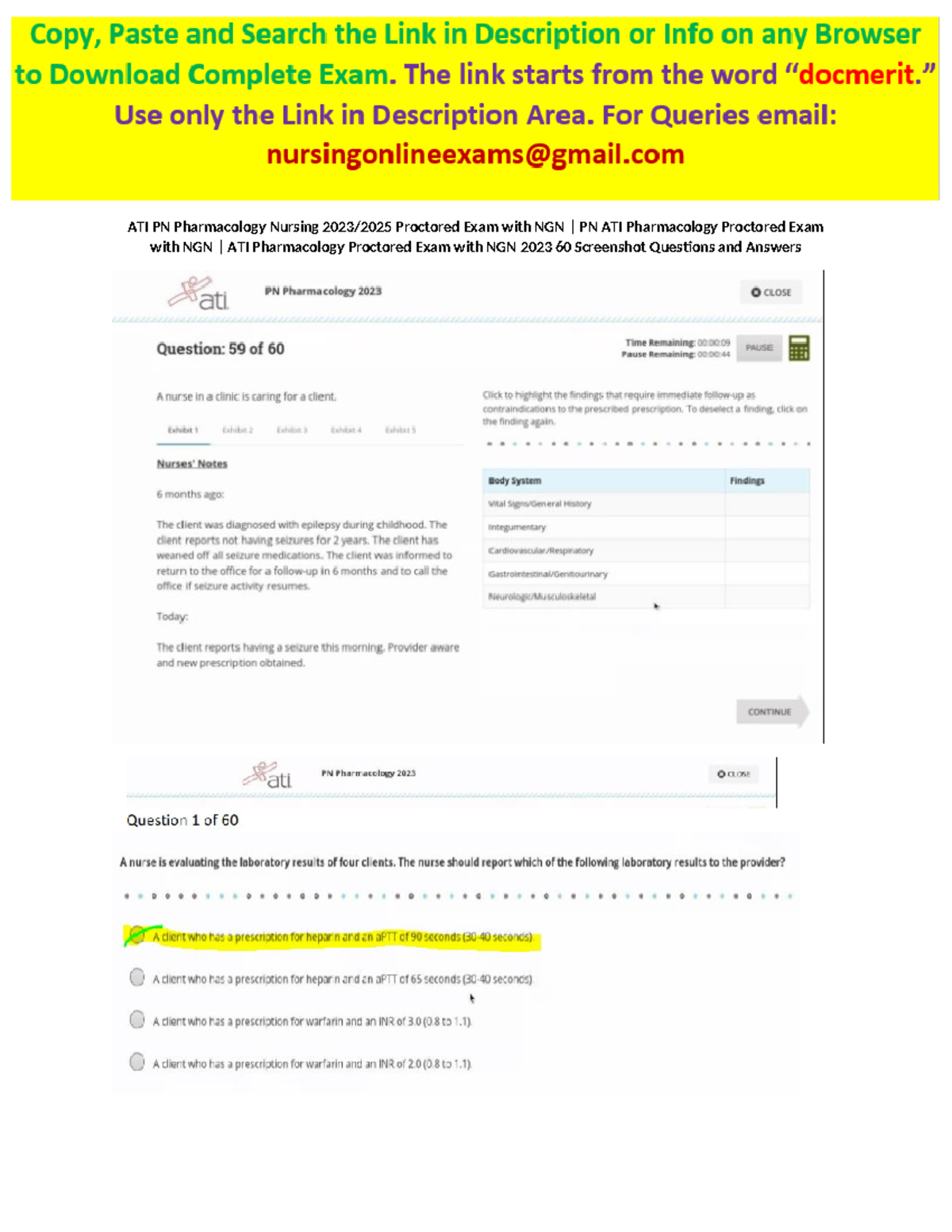 In-Depth ATI PN Pharmacology Proctored Exam 2025 with NGN 70 Latest ...