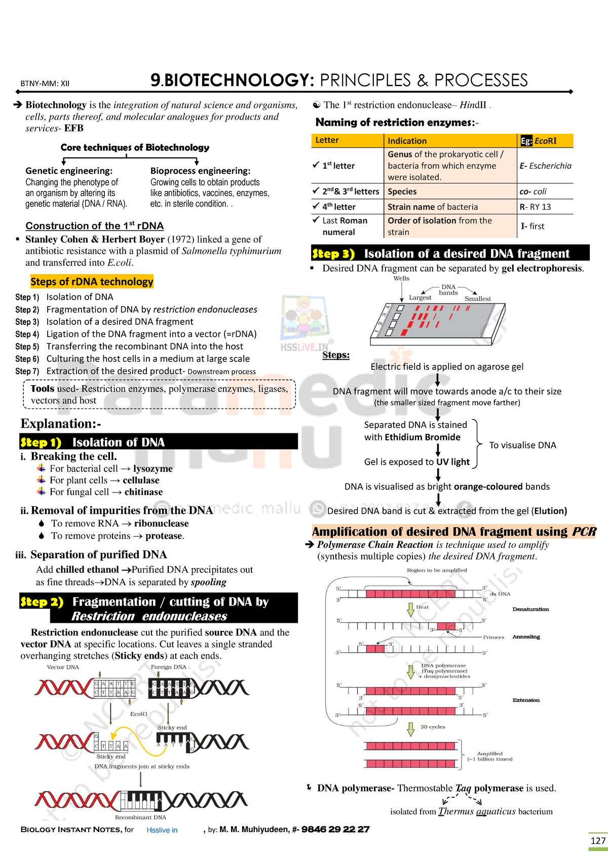 9.BIOTECHNOLOGY: PRINCIPLES & PROCESSES XII - Instant Notes - Studocu