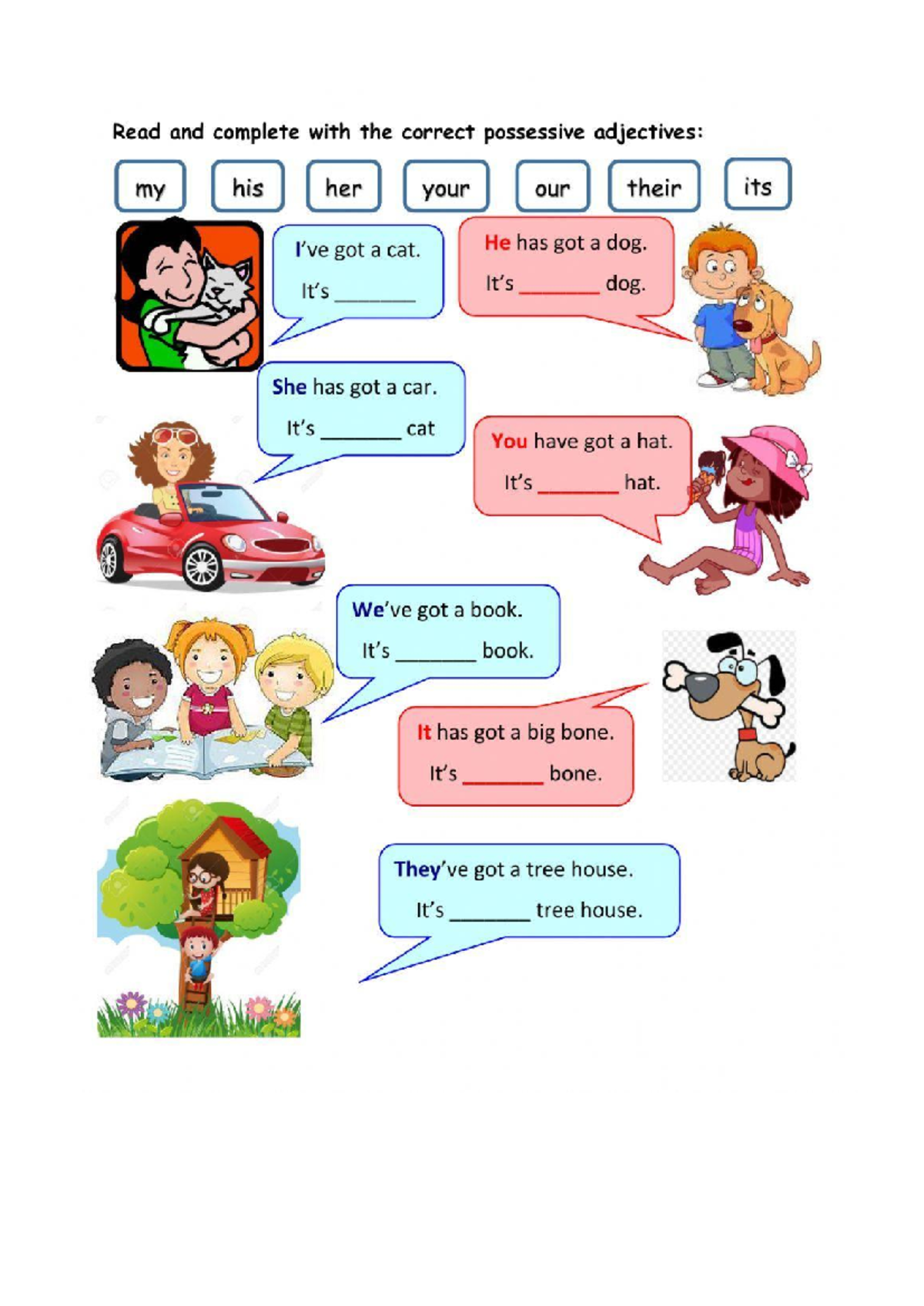 Activity: possessive adjectives exercise - Studocu