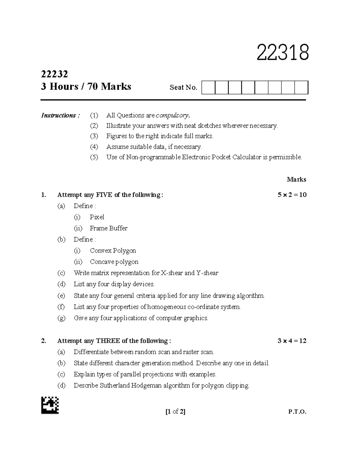 22318-2023-Summer-Question-Paper-MSBTE-Computer-Graphics - Studocu