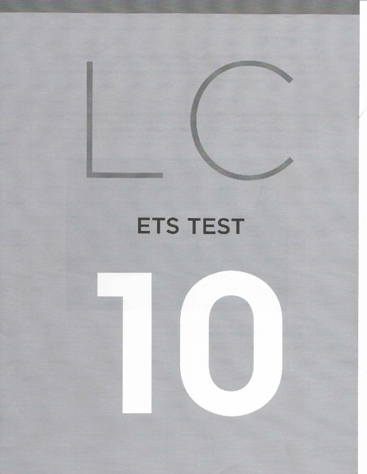 ETS TEST 09: Listening Test Overview and Directions - Studocu