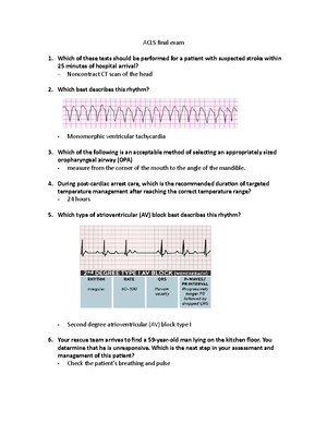 ACLS final - American Heart Association Advanced Cardiovascular Life ...