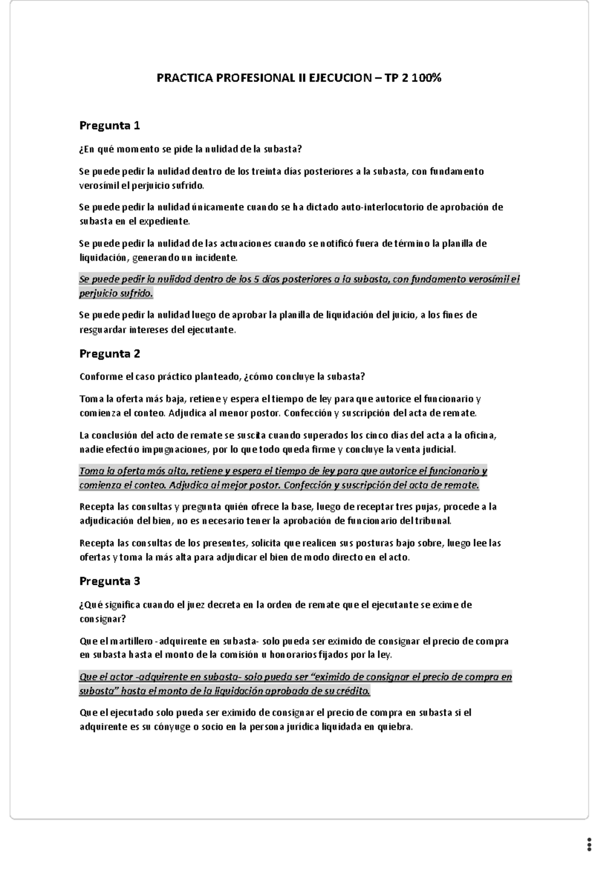 TP 2 Pract PROF 2 - PRACTICA PROFESIONAL II EJECUCION – TP 2 100% ...