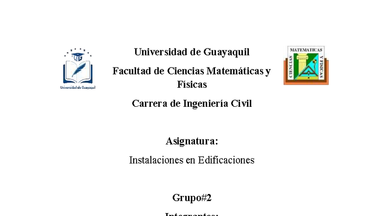 Instalaciones en Edificaciones 2A Ciclo II - Tarea #1: Cálculo de Diámetros - Document Preview