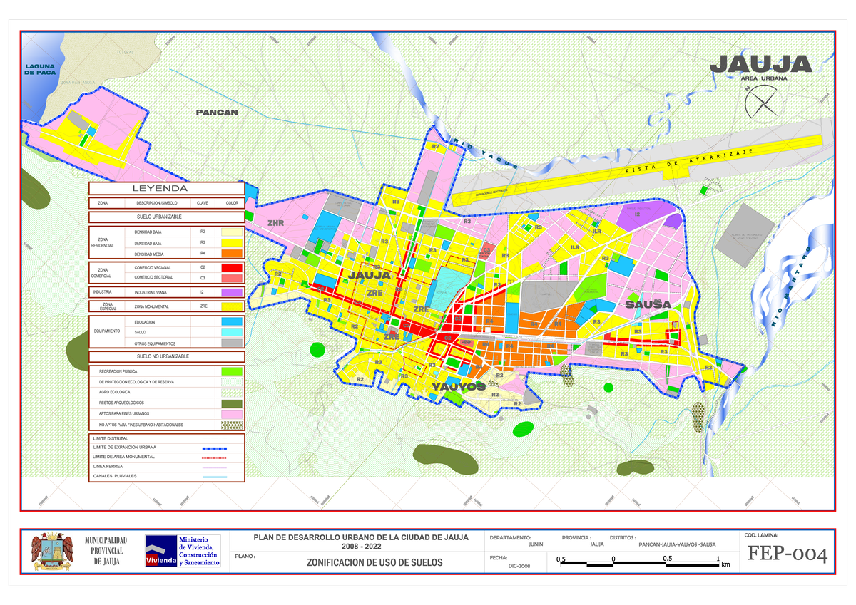 Zonificación Urbana de Jauja: Plan de Desarrollo 2008-2022 - Document Preview
